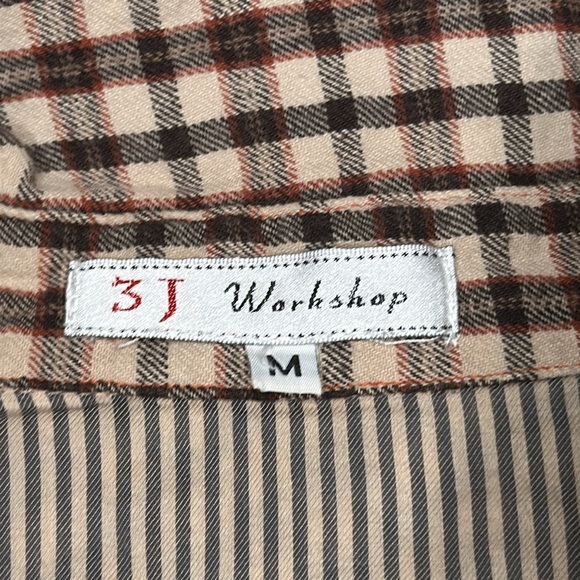 Johnny Was 3J Workshop Women’s Brown Ombre Plaid Flannel Button Down Shirt M - Picture 8 of 11